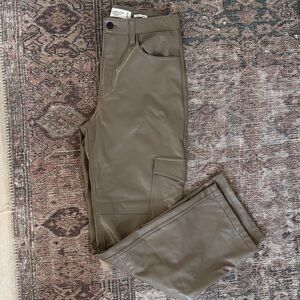 Abercrombie Faux Leather Cargo Pants